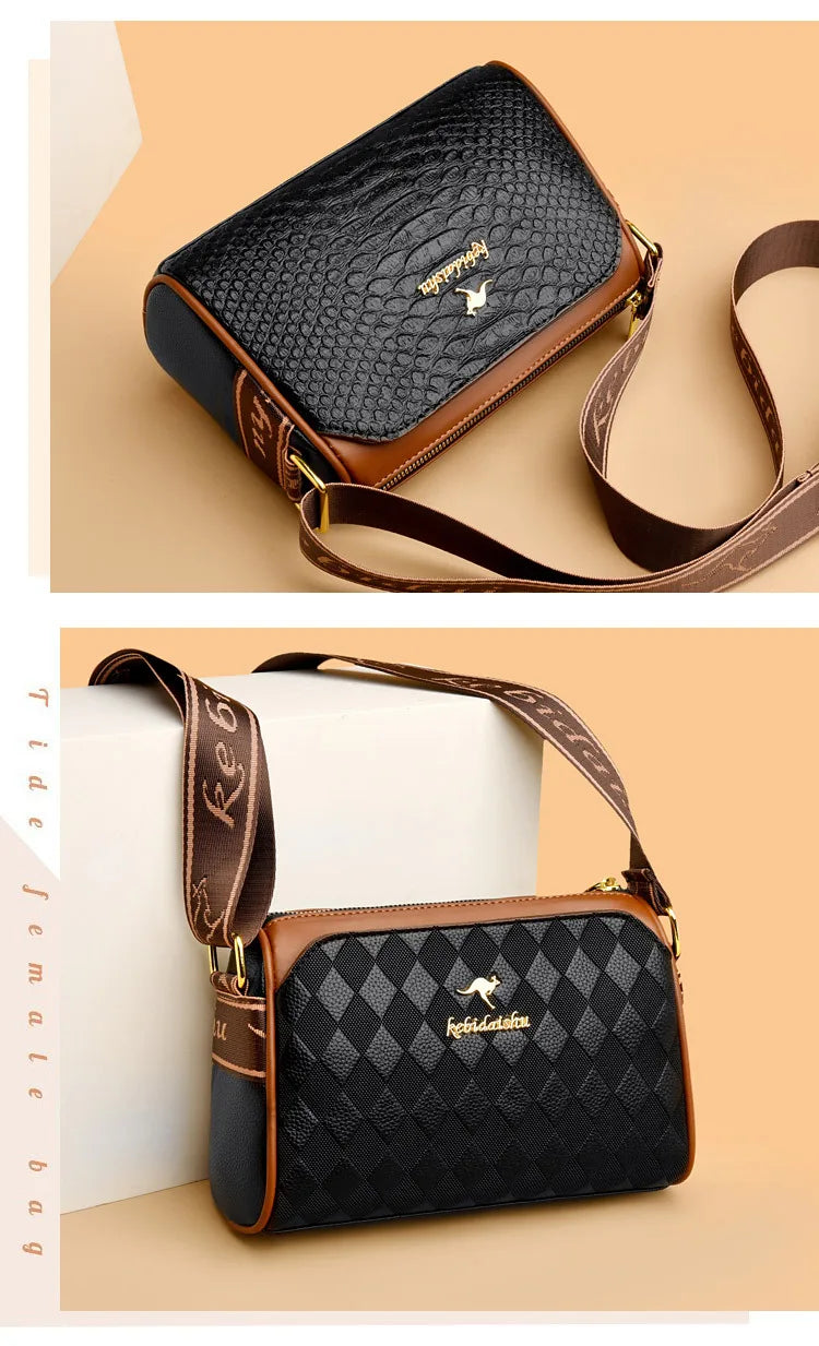Women's Small Bag 2024 Autumn New Trendy and Versatile Middle Aged Mom's Bag Soft Leather Texture One Shoulder Crossbody Bag