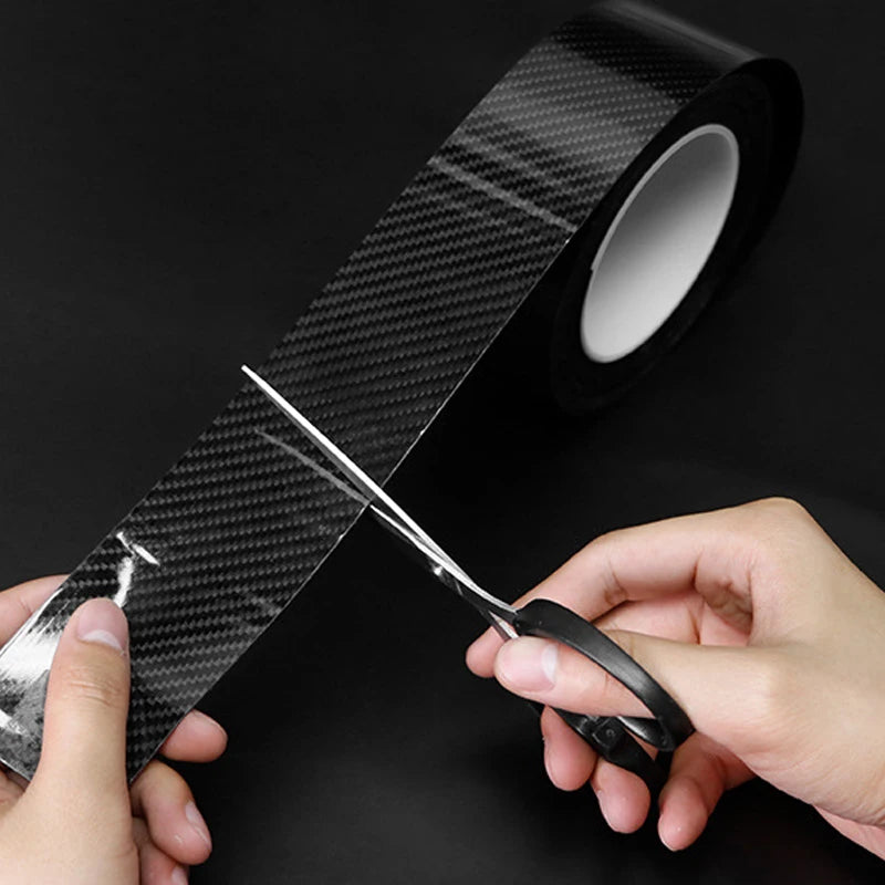 Anti Scratch Car Door Sill Protector Sticker Nano Carbon Fiber DIY Paste Protector Strip Auto Side Mirror Protection Tape Film
