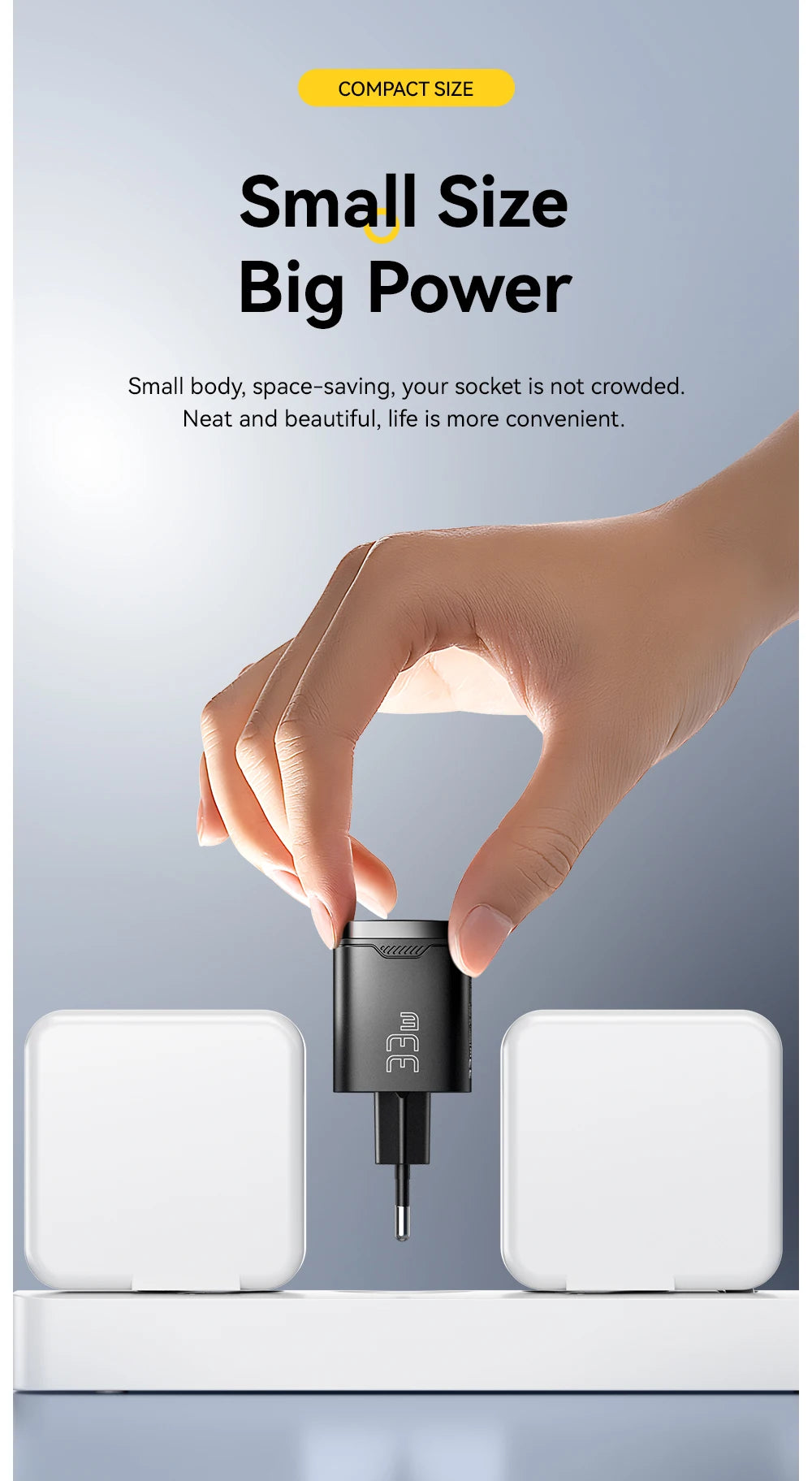 Essager 33W GaN USB Type C Charger Digital Display PD Fast Charging For iPhone 16 15 14 Pro Max iPad Mini 6 Xiaomi Samsung S22