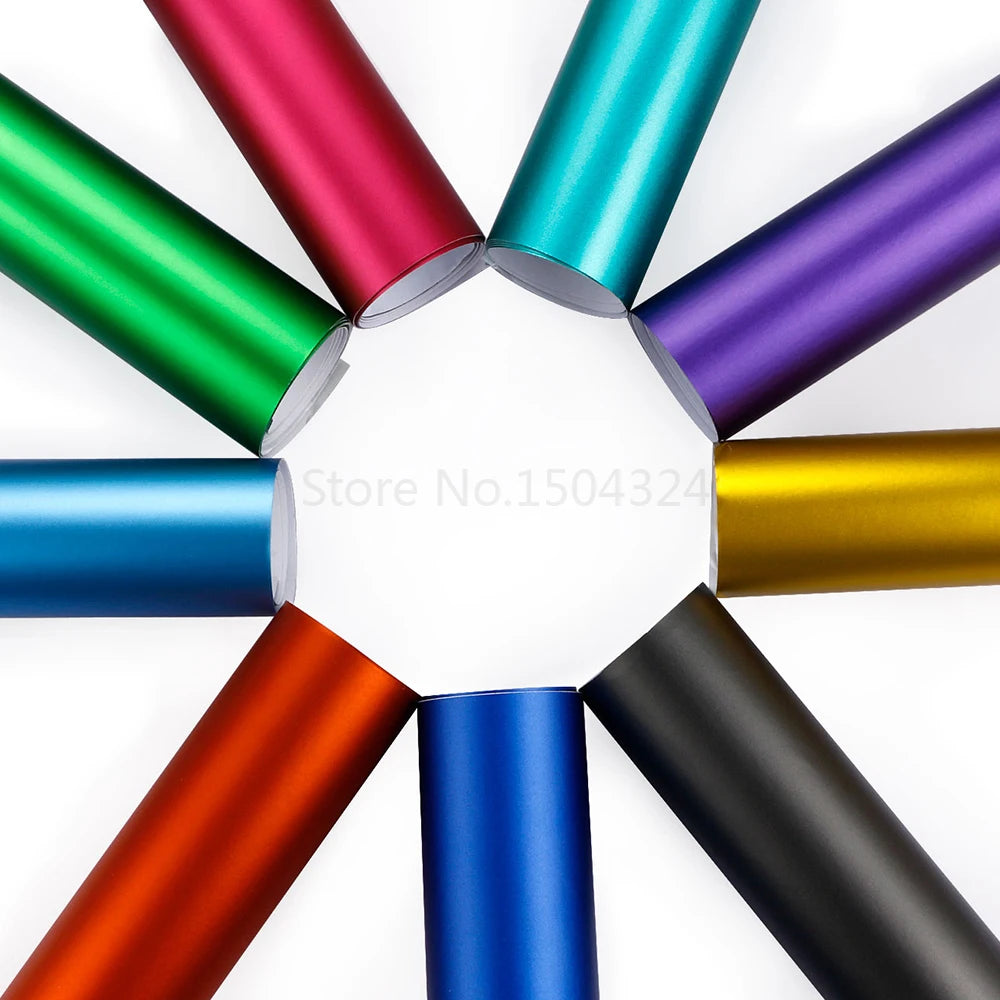 10/30x100cm PVC Vinyl Wrap Plating Matte Satin Sticker Decorative Auto Film Sheet for Car Truck Motorcycle Laptop Accessories