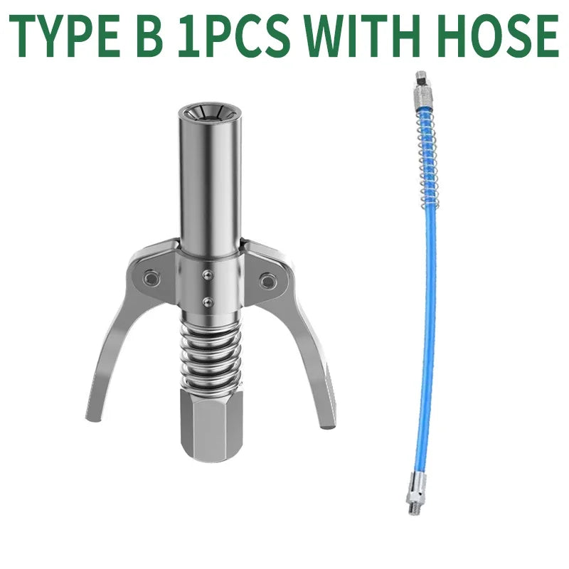 Grease Guns Coupler Heavy-Duty Oil Injector Pump Syringe Lubrication Nozzle Tooling Manual Greaser Fat Press Tip Car Accessories