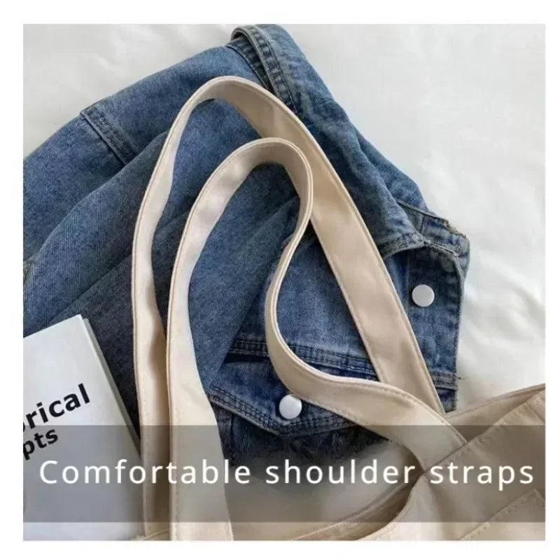 Women's Fashion Shoulder Bag Class Large Capacity Student Tote Bag 2023 New Canvas Commuter Handbag Women Bag
