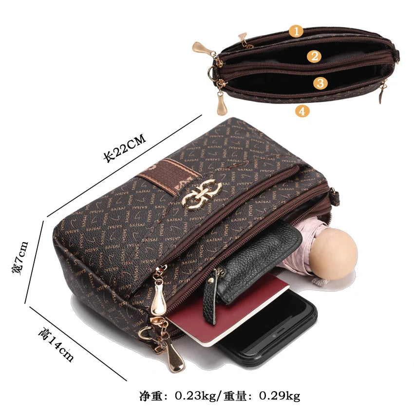 2025 Women's New Crossbody Shoulder Bag Atmospheric Middle-aged Underarm Handbags Mini Phone Small Shoulder Bag for Mothers