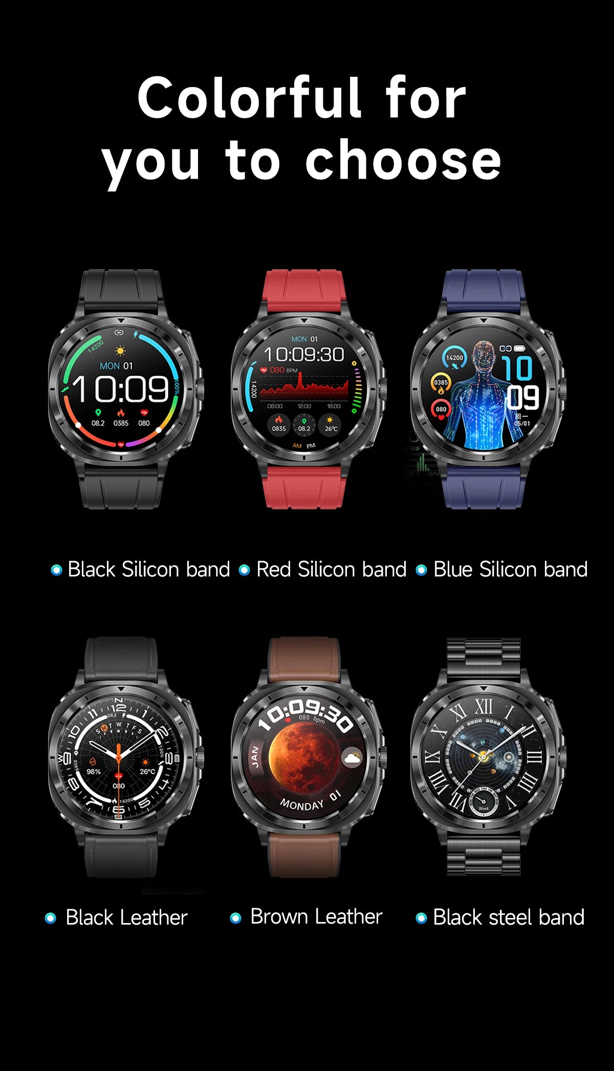 2025 New For Samsung Galaxy Watch 7 Blood Lipids Uric Acid Blood Pressure Body Analysis Smart Watch ECG+PPG Clock Smartwatch Men