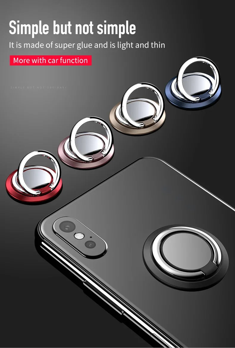 Universal Finger Ring Holder Stand Mobile Phone Luxury 360° Degree Rotation Phone Back Sticker Holder for IPhone Samsung Xiaomi