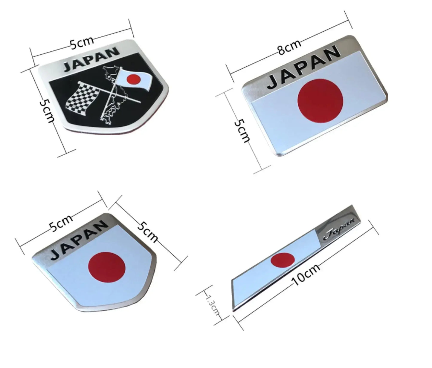 Car Styling Metal Japanese Flag Emblem Badge Logo Japan Sticker Decal For Daihatsu Yrv Scion Venza Datsun Key Chain Accessories