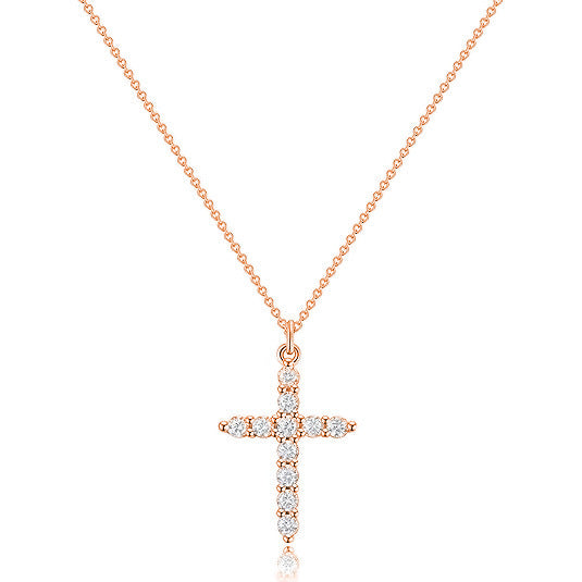 Infinity Cross Necklace Pendant Women Jewelry Fashion 925 Sterling Silver Cross