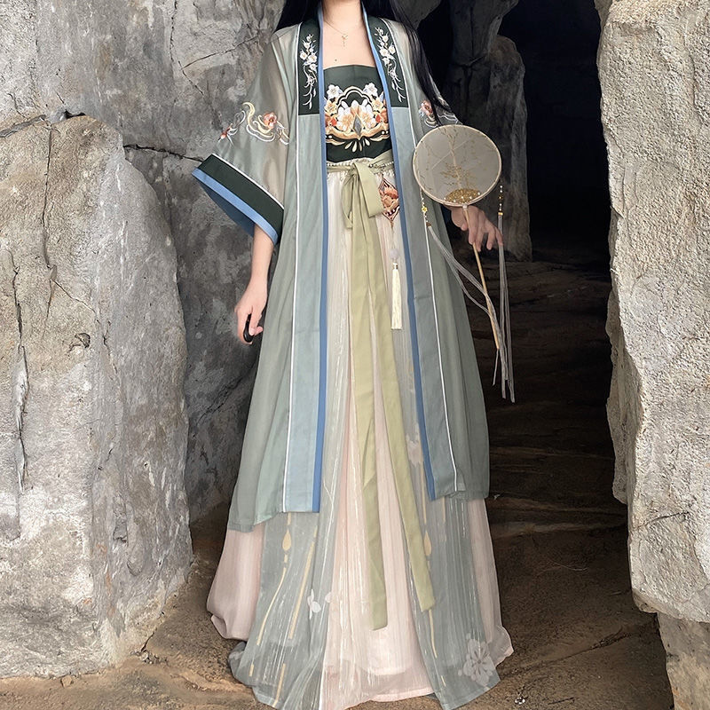 Female Tang Dynasty Hezi Skirt Han Elements Embroidered Suit Hanfu