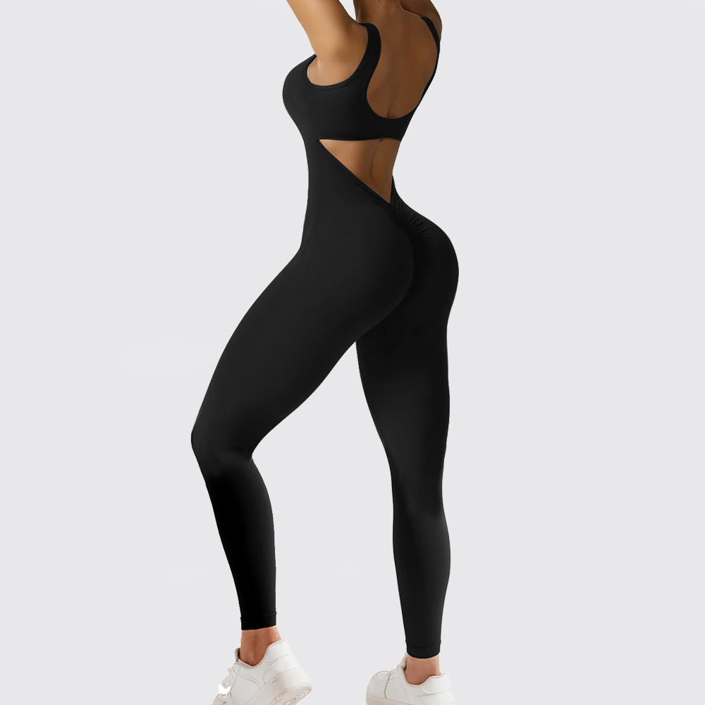 Frauen Ärmellose Flare Jumpsuits Fitness Yoga Lange Hosen