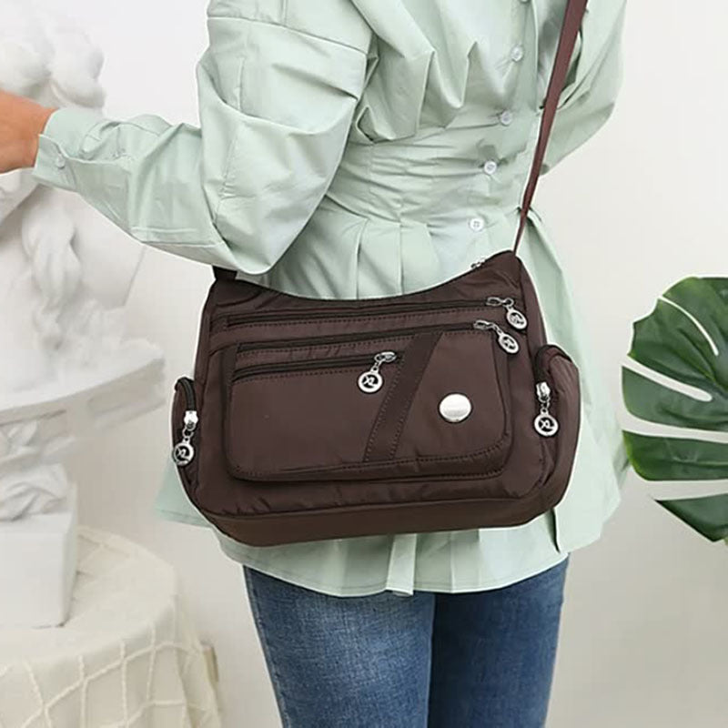 Damen-Umhängetasche, Multi-Pocket-Design, wasserdicht, lässig, mit hoher Kapazität