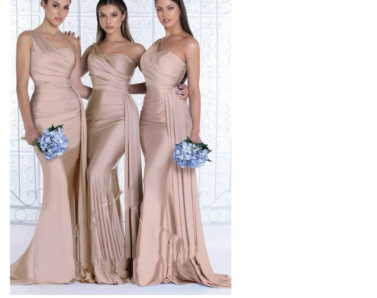 Große Größen Dicke MM Meerjungfrau Ein-Schulter Elegantes Hochzeitskleid