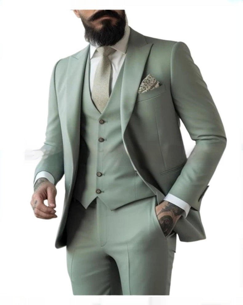 Men's Casual Business Wedding Three-piece Suit