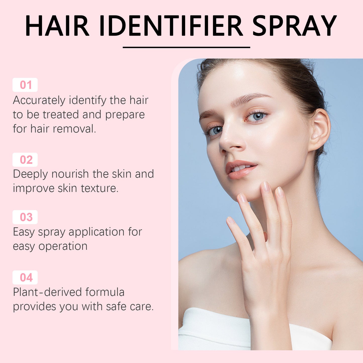 Haaridentifizierungsspray-Set für die Gesichtsrasur, feuchtigkeitsspendendes Dermaplaner-Spray für die Gesichtsrasur, Hautpflege