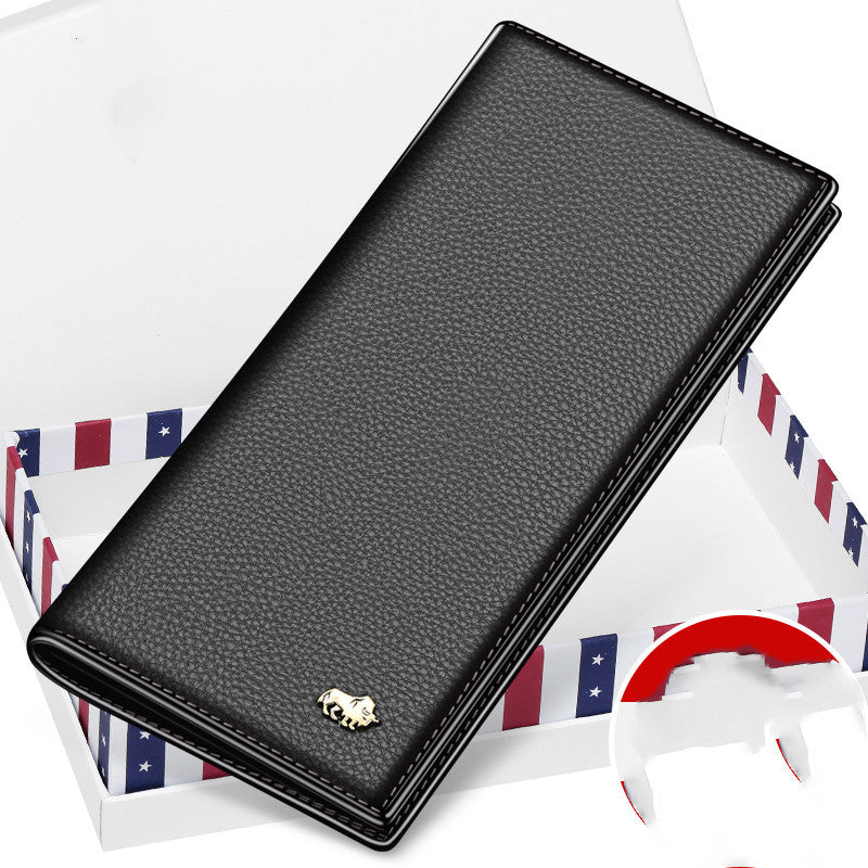 Trendy American Bison Wallet Mens Long Leather for Modern Living