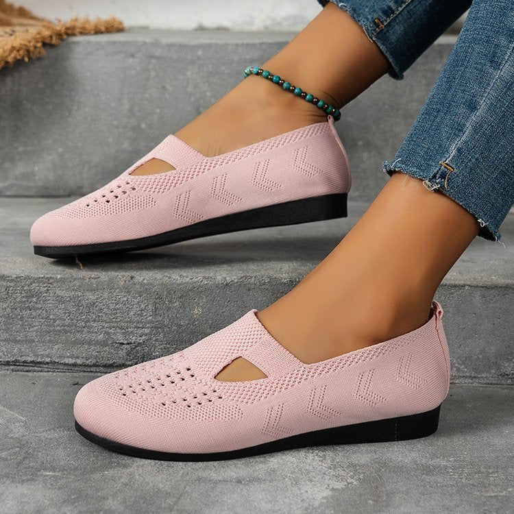 Damen Flache Schuhe Atmungsaktive Mesh-Schuhe Sommer Leichte Halbschuhe