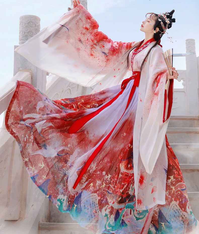 Modernes Hanfu-Rockset bis zur Taille | Neue Hanfu-Stile traditionelle Kleidung