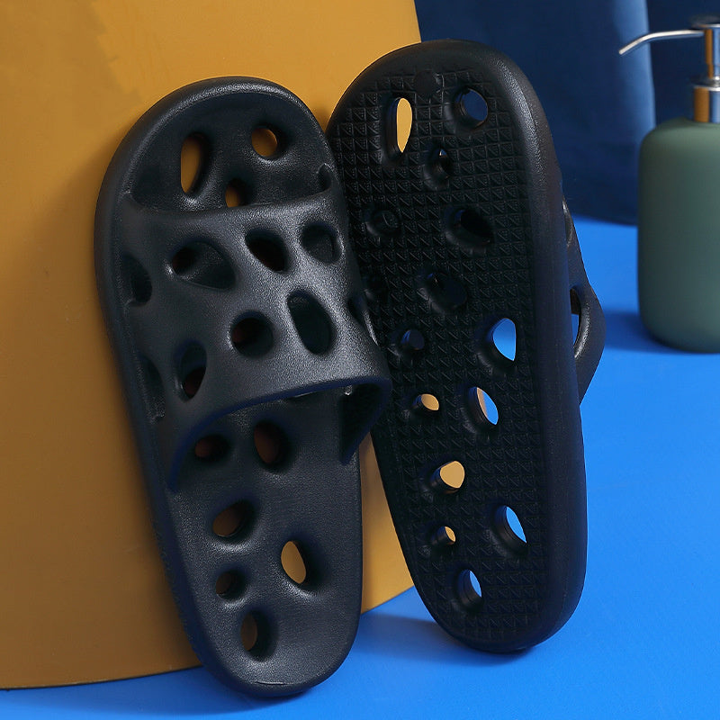 Weiche Schuhe Aushöhlen Rutschfeste Badezimmer Hausschuhe Frauen Hause Indoor Schuhe
