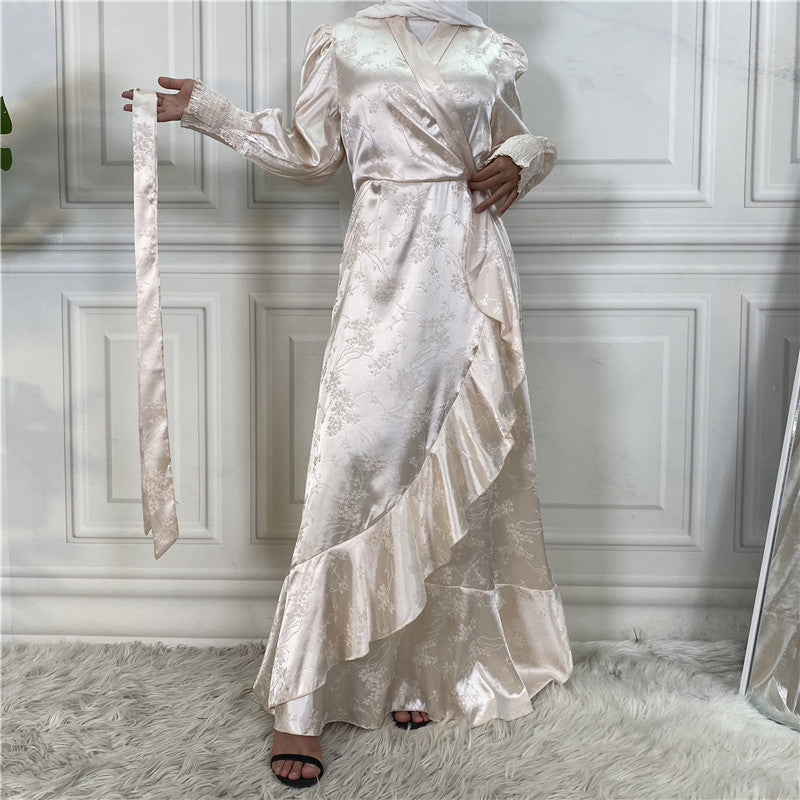 Neue Mode Damenbekleidung Patchwork Muslimisches Kleid