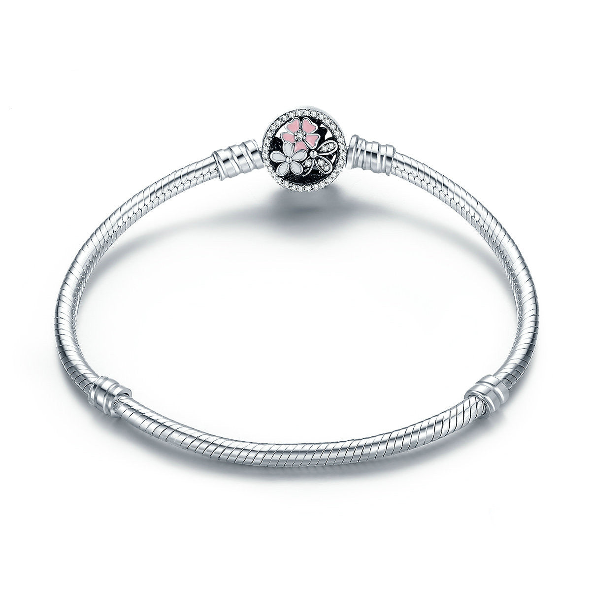 Poetisches Blumen S925 Silberarmband DIY Perlenarmband