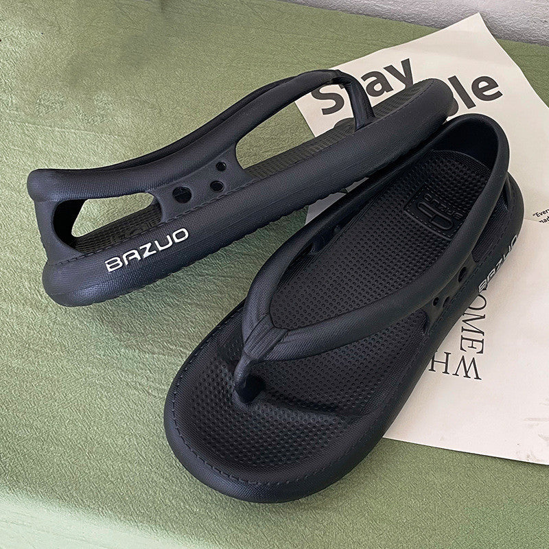 Modepersönlichkeit Frauen mit Absatz-Flip-Flops