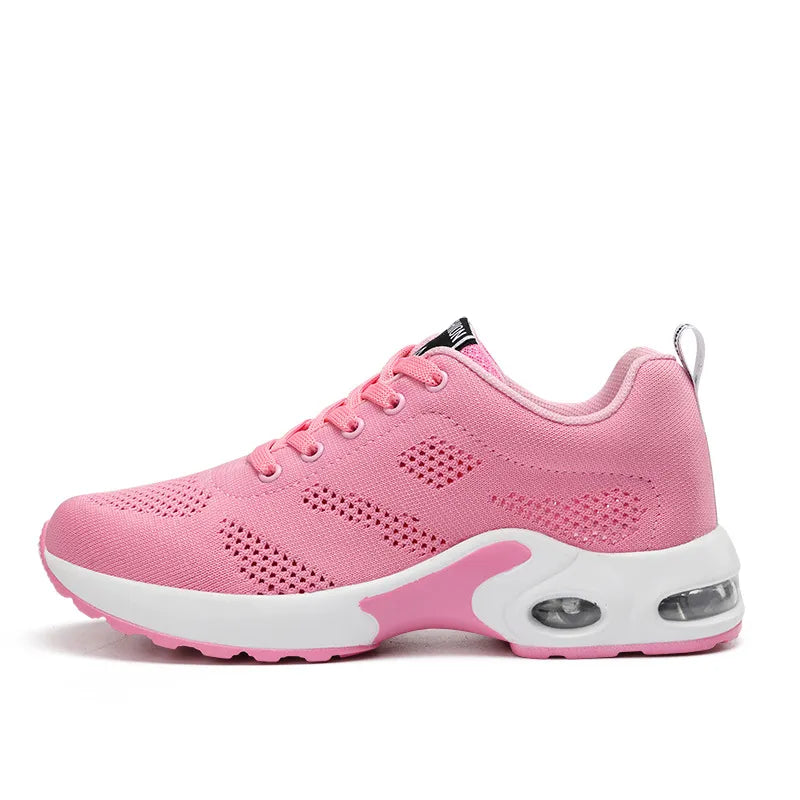 Pink Womens fashion  breathable sneakers 