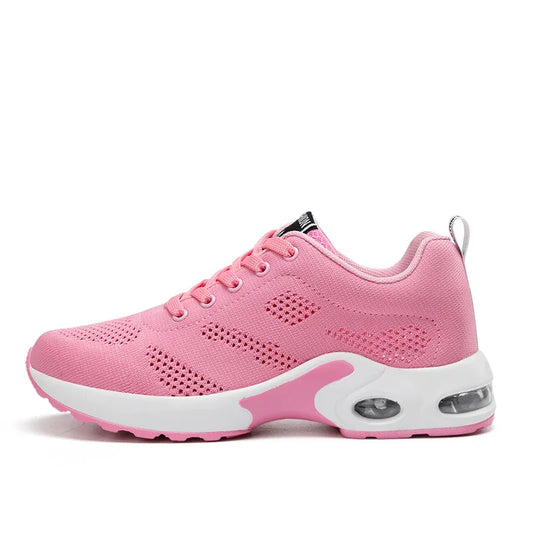 Pink Womens fashion  breathable sneakers 