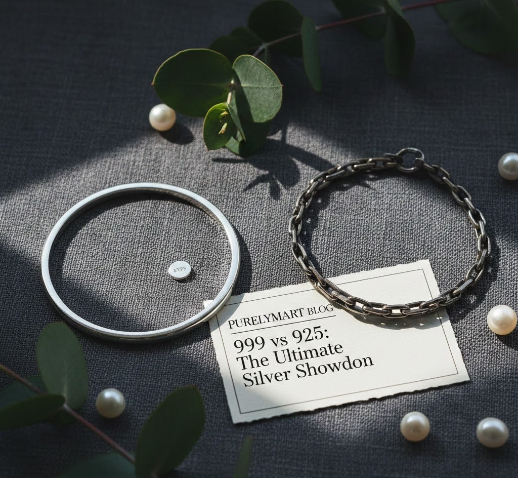999 foot silver lucky bracelet vs 925 sterling silver chain comparison — PurelyMart blog high purity jewelry guide