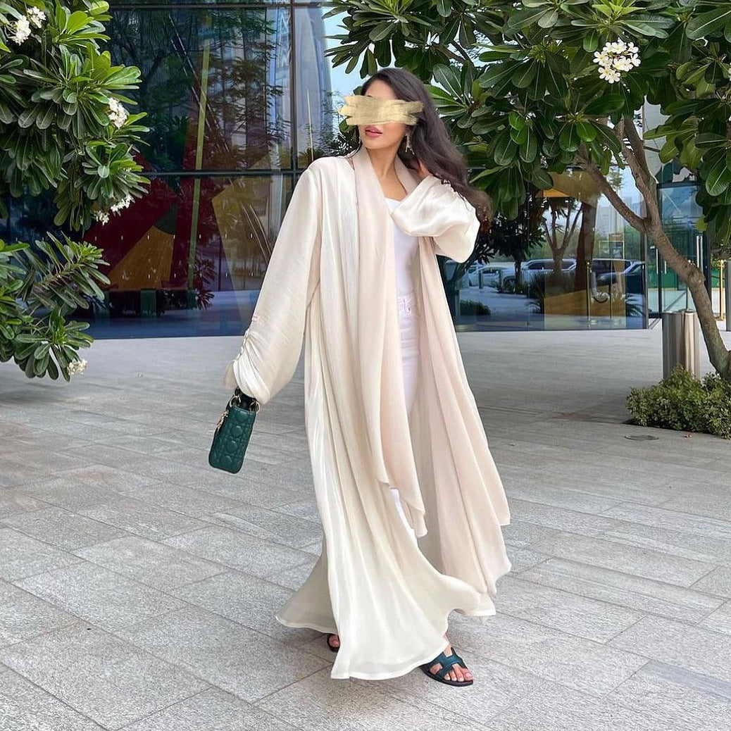 Muslimisches Gewand Dubai Oberbekleidung Glänzendes Seidenkleid