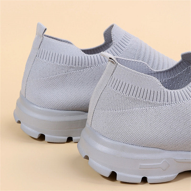 Stricksockenschuhe für Damen, bequem, atmungsaktiv, flache Schuhe, Laufschuhe