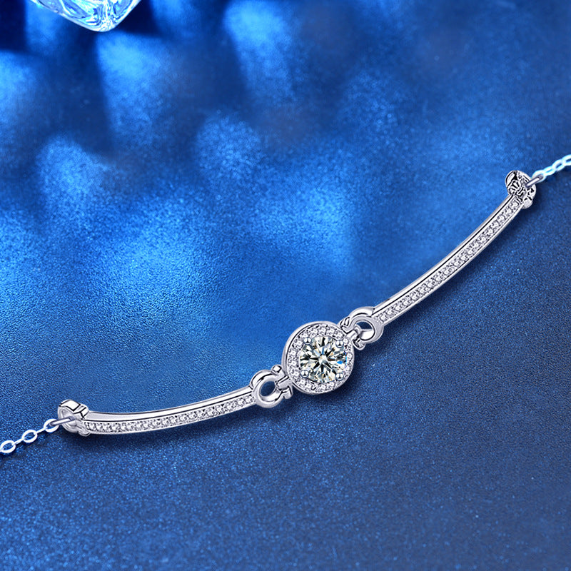 925er Sterlingsilber Moissanit Armband