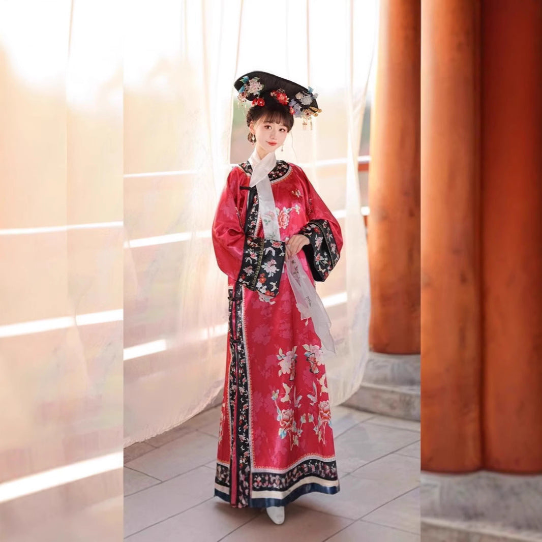 Auspicious Ruyi Qing Dynasty Plaid Clothing New Chinese Court Style Hanfu