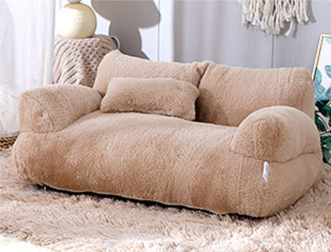 Canapé-lit de luxe pour chats, nid douillet et chaud pour l'hiver, pour petits et moyens chiens et chats, lit confortable en peluche pour chiots, fournitures pour animaux de compagnie