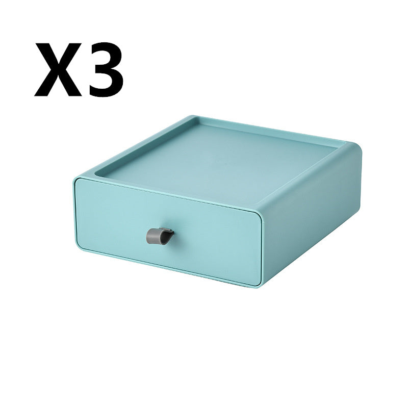 Desktop-Aufbewahrungsbox Büro-Accessoires Make-up, Kunststoff-Aufbewahrungsbehälter Badezimmer-Aufbewahrung Stapelbarer Organizer Schublade