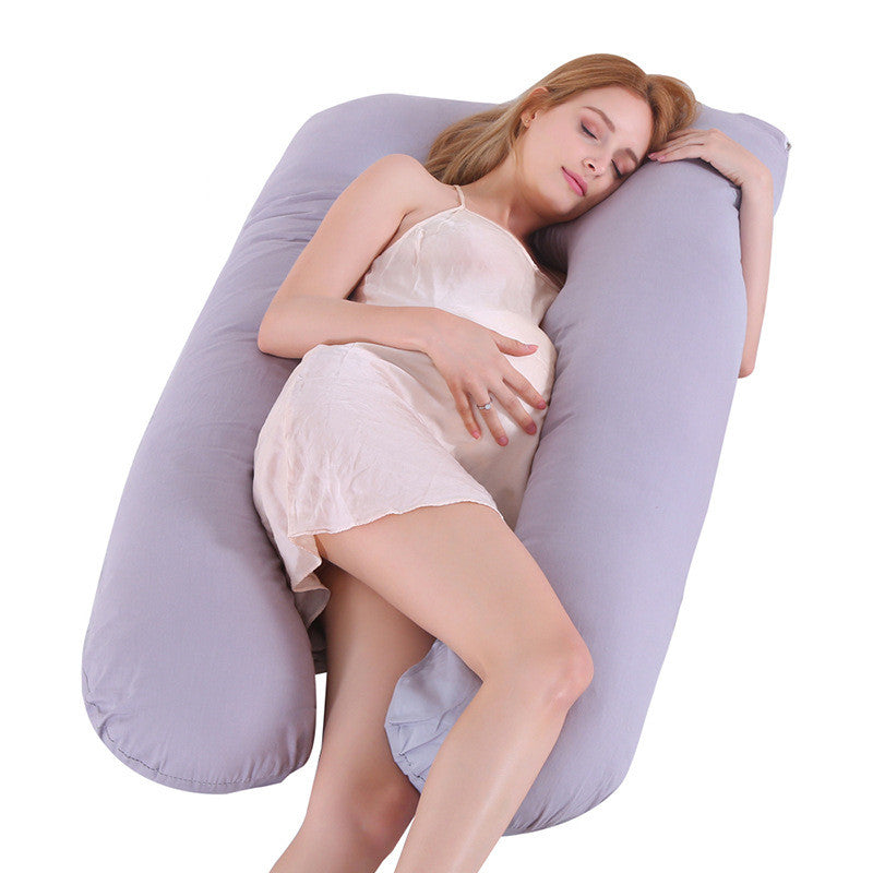 Oreiller de soutien de sommeil d'été pour femmes enceintes Oreiller de maternité en forme de U de grossesse en soie glacée