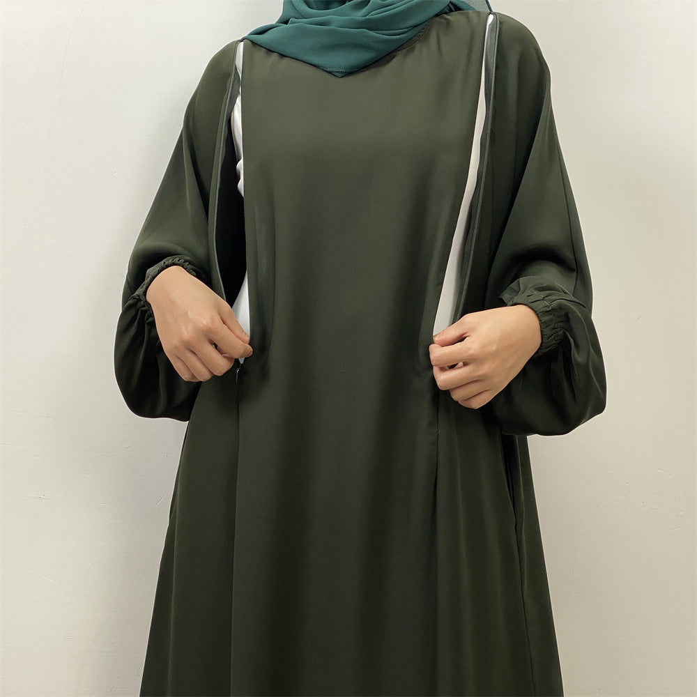 Modische Stillkleidung muslimisches Langarm-Kleid mit schmaler Passform
