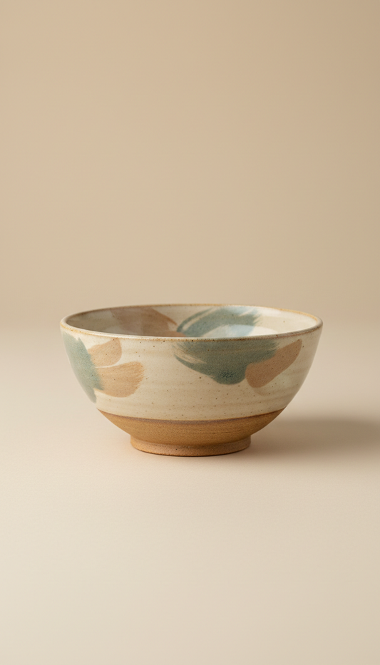Hand-thrown ceramic breakfast bowl