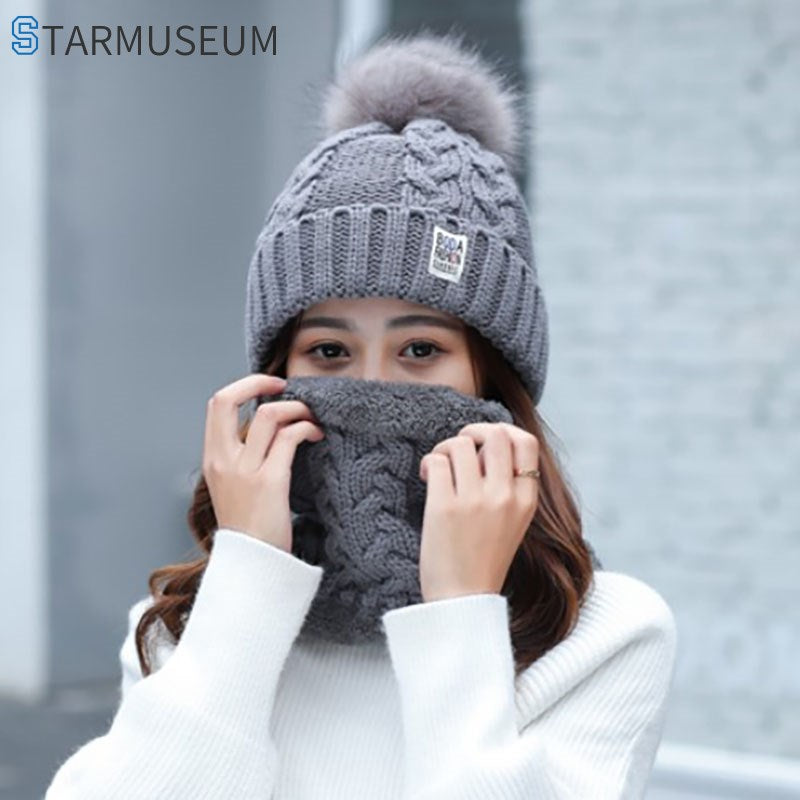 Women's Winter Cold And Warm Knit And Woolen Hat