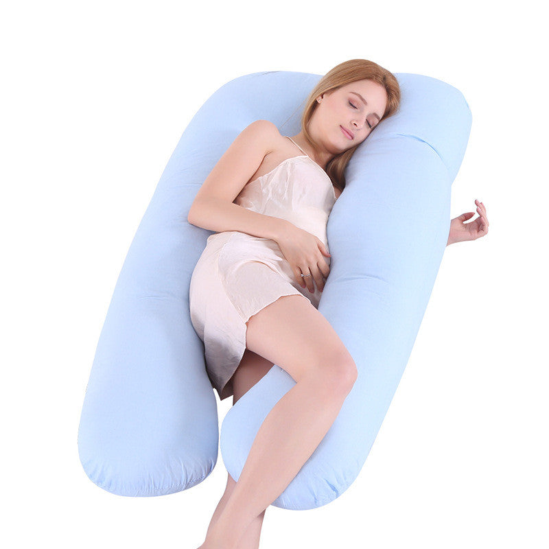 Oreiller de soutien de sommeil d'été pour femmes enceintes Oreiller de maternité en forme de U de grossesse en soie glacée