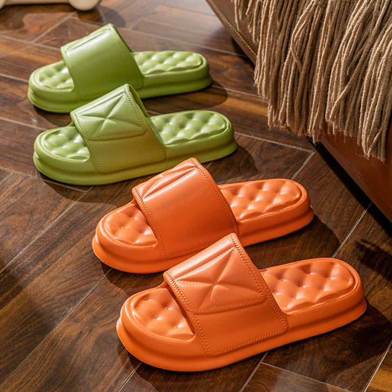 Damen Sommer Hausschuhe Home Weiche Hausschuhe Dicke Sohle Rutschfeste EVA Indoor Schuhe Flache Slides Paar Strandschuhe