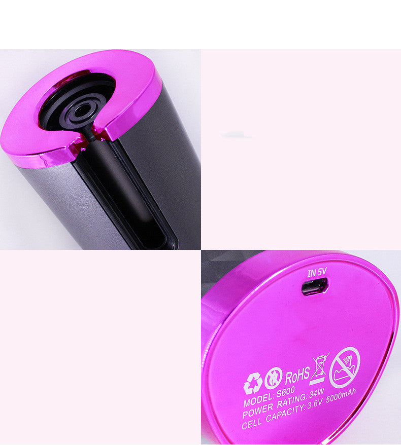 Wiederaufladbarer automatischer Lockenwickler, tragbarer Lockenstab für Damen, LCD-Display, Keramik, Locken, rotierend, Wellen-Styler