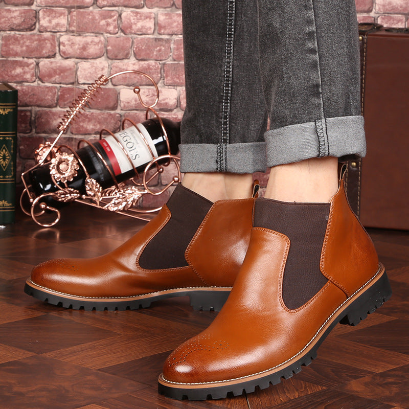 Brock Lederstiefel Herrenschuhe Herren Martin Boots