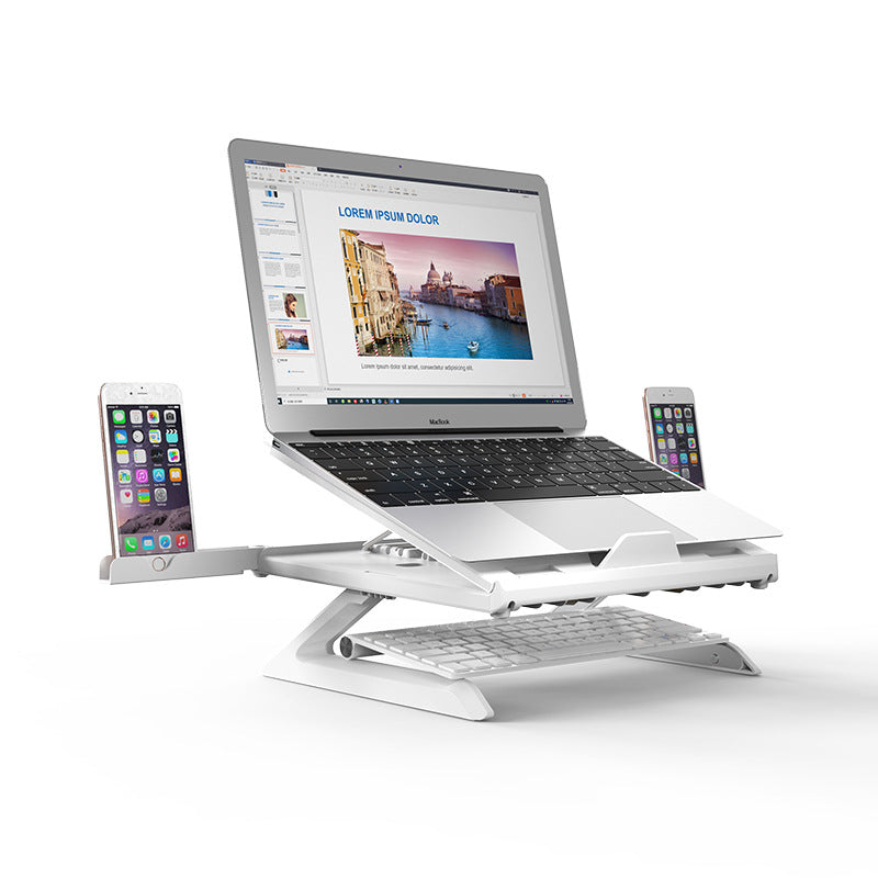 Nouveau support pour ordinateur portable, support multifonctionnel pliable et élévateur, support portable pour ordinateur portable, support d'écran, base en alliage d'aluminium