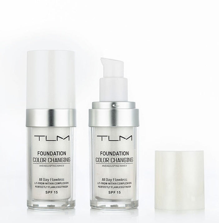 Fard à Teint Liquide Dissimulateur Température Portable Maquillage Teint BB Anticernes Couleur Naturelle