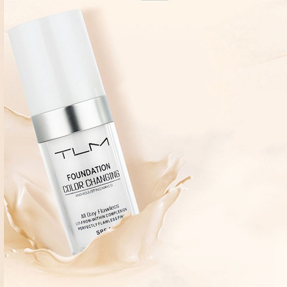 Fard à Teint Liquide Dissimulateur Température Portable Maquillage Teint BB Anticernes Couleur Naturelle