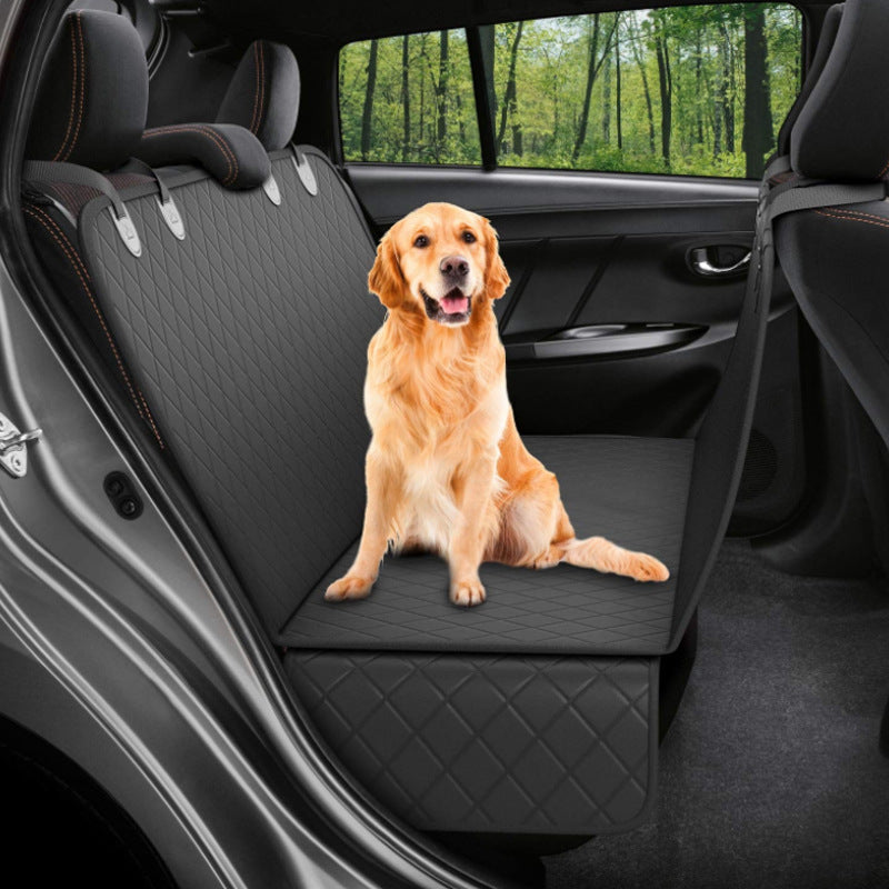 Hund Autositzbezug Mit Netzfenster Haustier Transportbox Hängematte Sicherheitsschutz Auto Rücksitzmatte Mit Reißverschluss Und Tasche Für Reisen