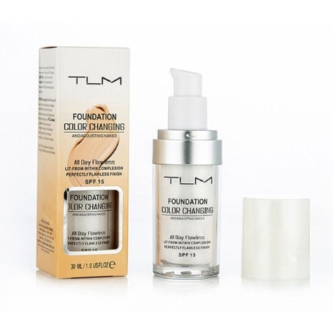 Fard à Teint Liquide Dissimulateur Température Portable Maquillage Teint BB Anticernes Couleur Naturelle