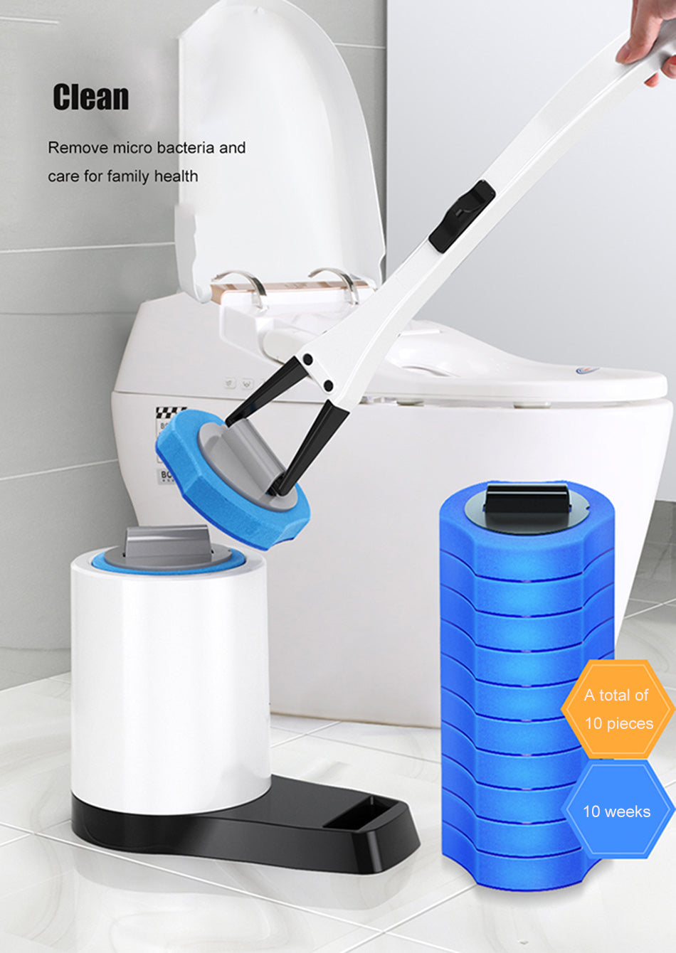 Trendy Toilet Brush Without Dead Angle Cleaning Toilet Brush Disposab