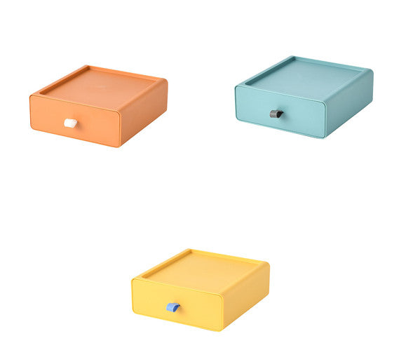 Desktop-Aufbewahrungsbox Büro-Accessoires Make-up, Kunststoff-Aufbewahrungsbehälter Badezimmer-Aufbewahrung Stapelbarer Organizer Schublade