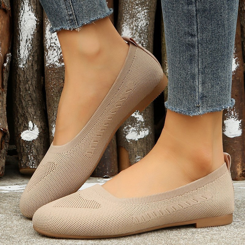 Damen Loafer Casual Slip On Mesh Schuhe Flats