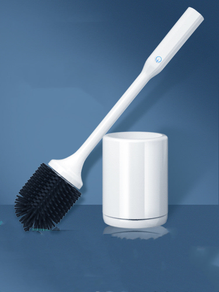 Brosse de toilette avec tête en caoutchouc, support de brosse de nettoyage pour toilettes, à suspendre au mur, pour le nettoyage ménager des sols et accessoires de salle de bain.